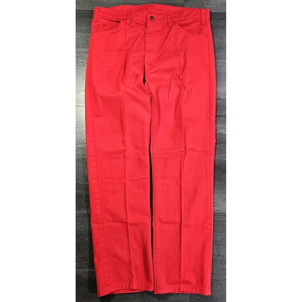 VTG Levis 505 Jeans Men 38x32 Red Streetbrights 80s 90s USA Made School 2885